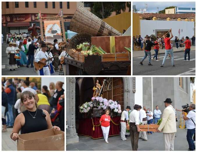 Collage de foto de la romería popular/TA.
